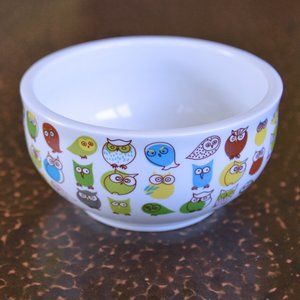 4/$20 Gracie Whimsical Owl Themed Ceramic Cereal Bowl